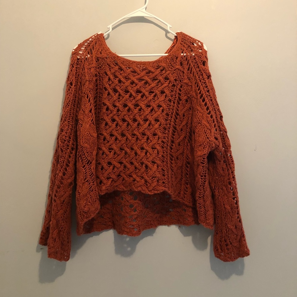 Burnt orange Free people sweater!!